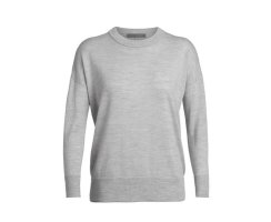 Icebreaker Shearer Crewe Sweater STEEL HTHR