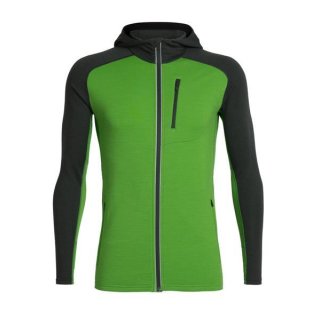 Icebreaker Quantum LS Zip Hood Lawn/FORESTWOOD