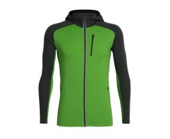 Icebreaker Quantum LS Zip Hood Lawn/FORESTWOOD