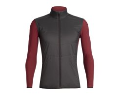 Icebreaker Descender Hybrid Jacket CHARRED/Cabernet