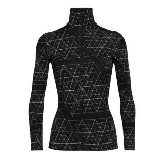 Icebreaker Women 250 Vertex LS Half Zip Ice StructureBlack