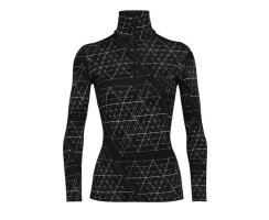 Icebreaker Women 250 Vertex LS Half Zip Ice StructureBlack