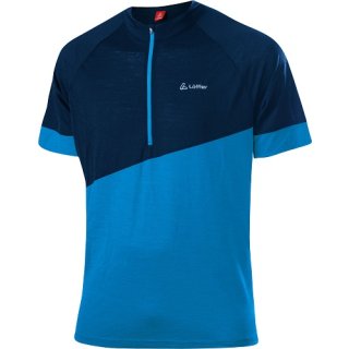 LÖFFLER M BIKE SHIRT HZ MERINO-TENCEL Blue Lake