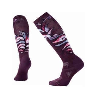 SMARTWOOL WOMEN PHD SKI MEDIUM PATTERN BORDEAUX