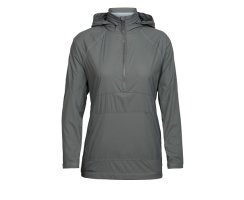 ICEBREAKER WOMEN COOL-LITE AFFIX ANORAK METAL/DEW