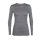 ICEBREAKER WOMENS 200 OASIS LONG SLEEVE V GRITSTONE HEAHTER