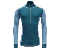 DEVOLD WOOL MESH HERREN HALF ZIP NECK GLACIER