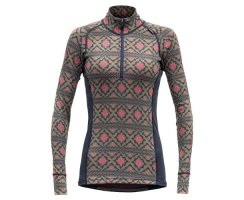 DEVOLD ONA DAMEN HALF ZIP NECK LICHEN MELANGE